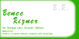 bence rizner business card